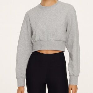 TNA Gray Oversized cropped crewneck